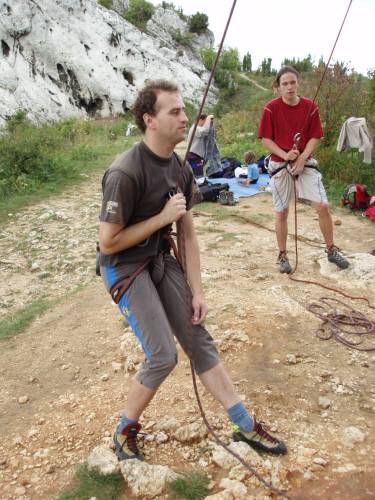 a teď Honza pro změnu jistí a Ondra se opičí